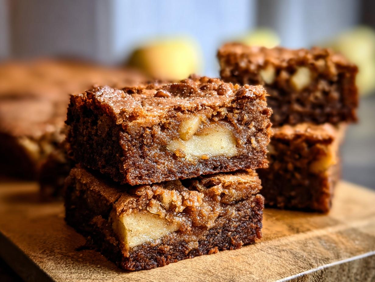 Apple Brownies: 1 Amazing Fall Treat - Apple Brownies - additional detail