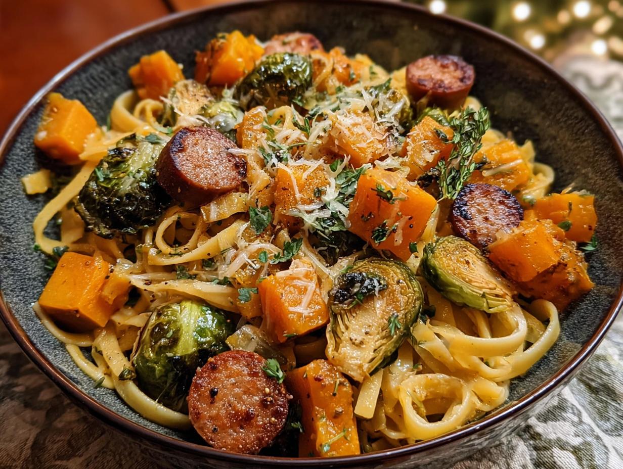 Autumn Sausage Pasta Squash