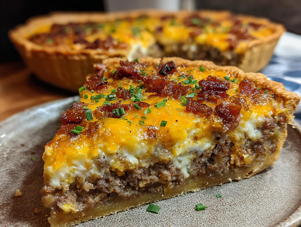 Amazing Bacon Cheeseburger Pie Dinner - Bacon Cheeseburger Pie Dinner - main visual representation