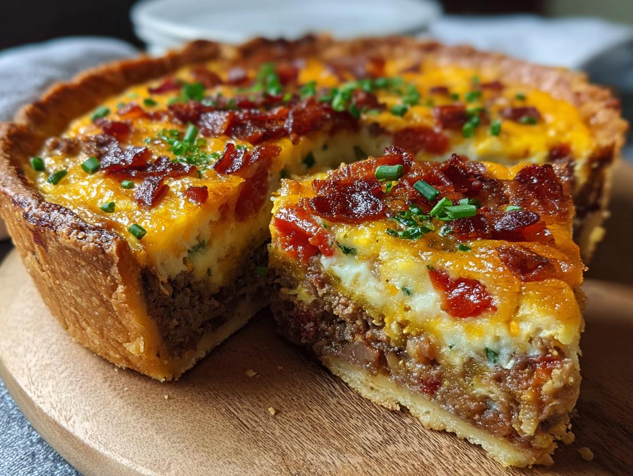 Amazing Bacon Cheeseburger Pie Dinner - Bacon Cheeseburger Pie Dinner - additional detail