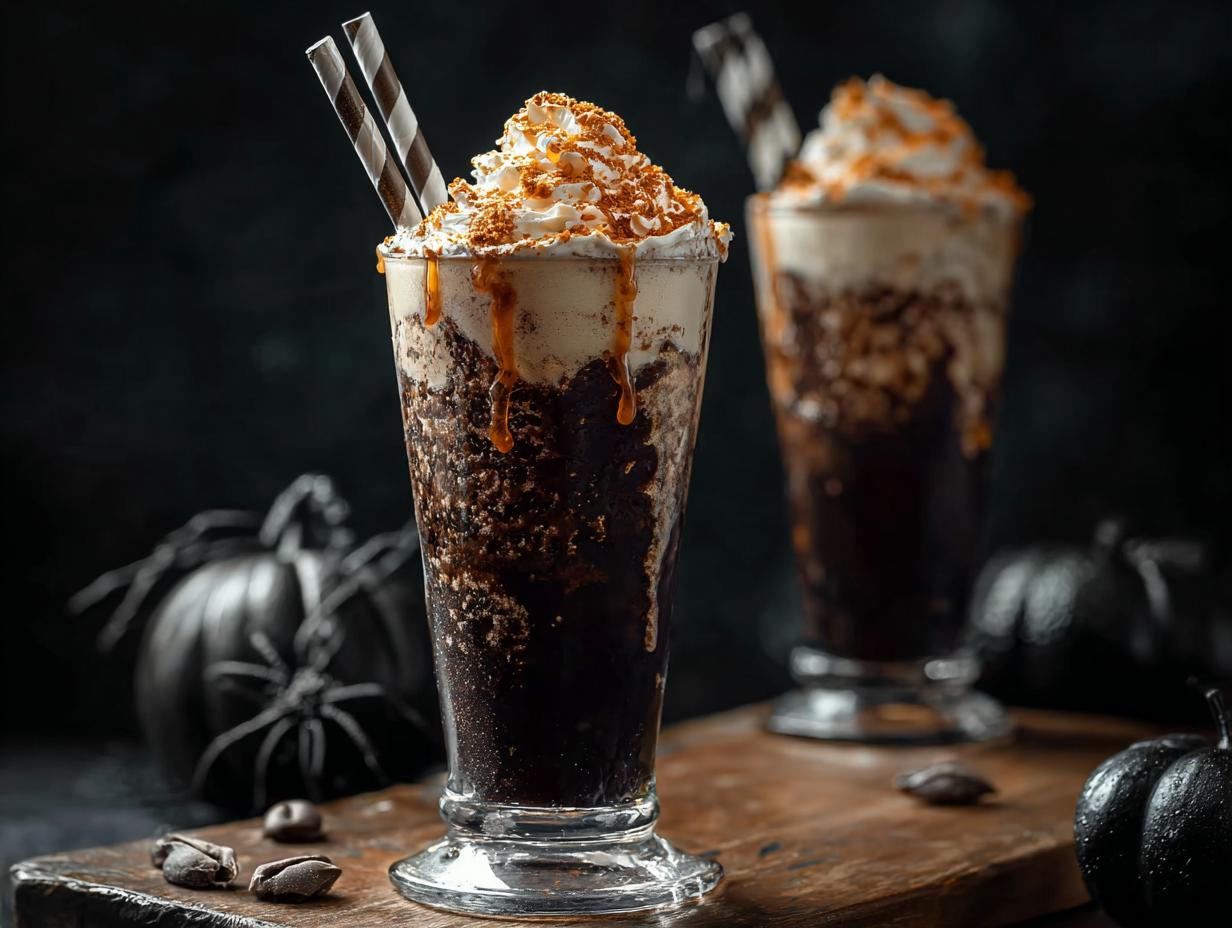 Black Milkshake Deliciously Creamy: 4 Secrets - Ingredients for a black milkshake including black cocoa powder and vanilla ice cream