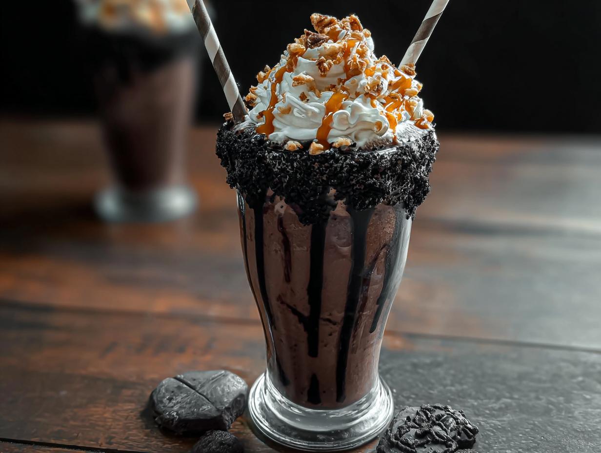 Black Milkshake Deliciously Creamy
