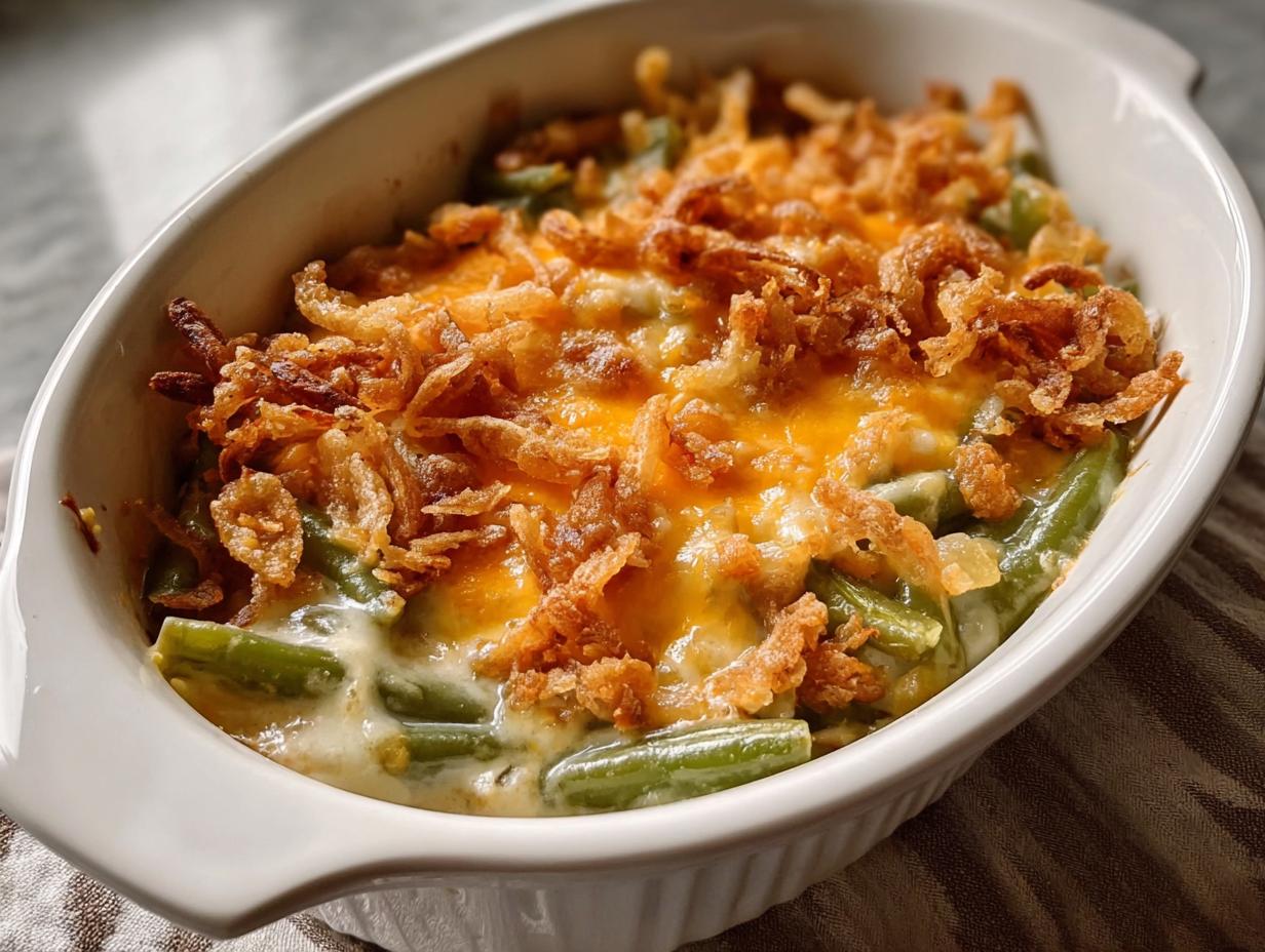Cheesy Green Bean Casserole: 15-Min Savory Bliss - Cheesy Green Bean Casserole - additional detail