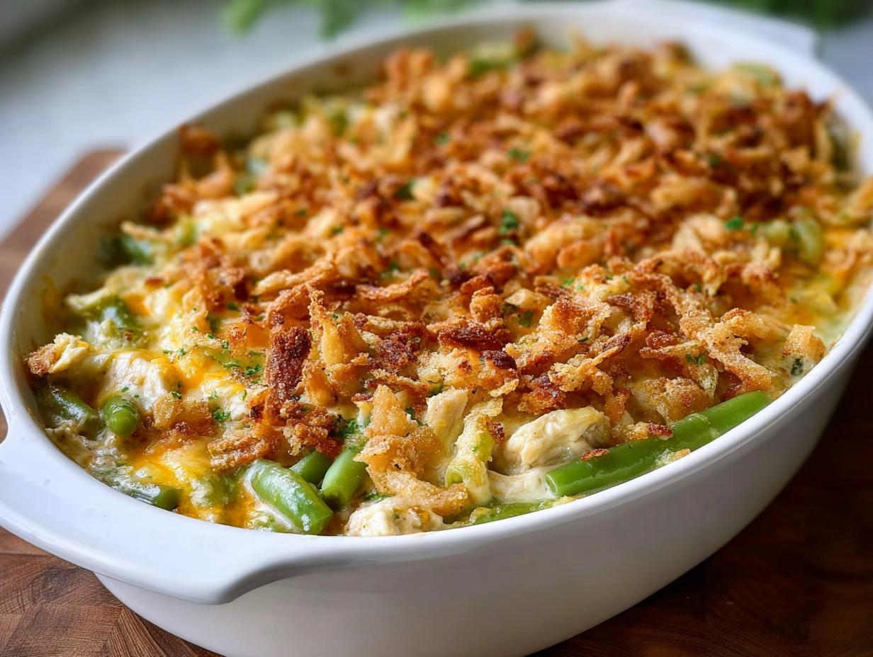 Chicken Green Bean Casserole: 1 Amazing Comfort Dish - Chicken Green Bean Casserole - additional detail