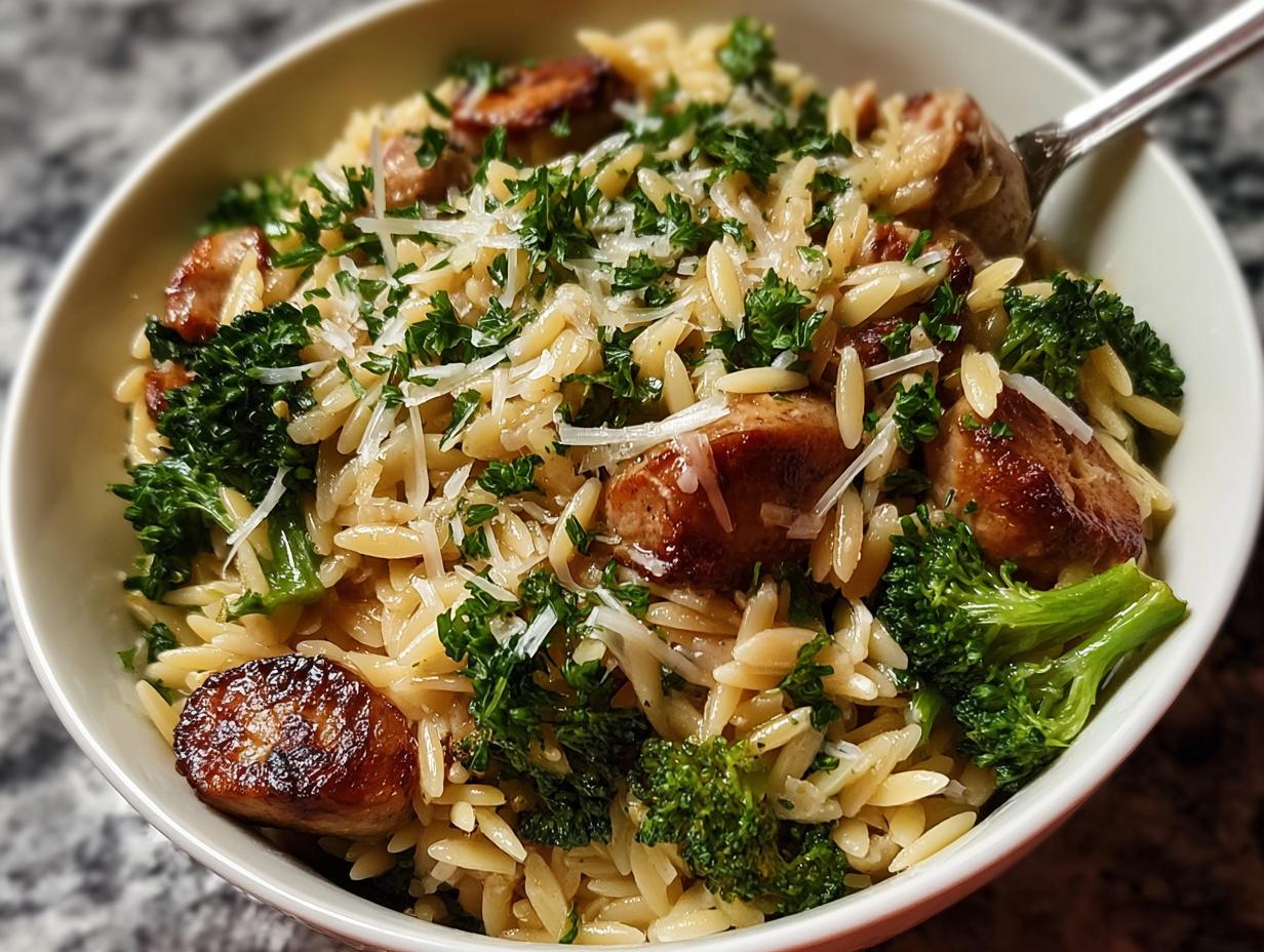 Amazing Chicken Sausage Broccoli Orzo, 30 Min - Chicken Sausage Broccoli Orzo - additional detail