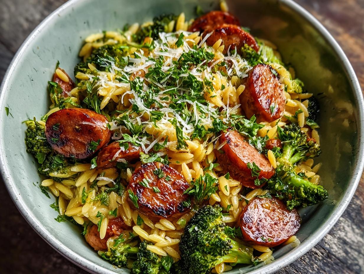 Chicken Sausage Broccoli Orzo