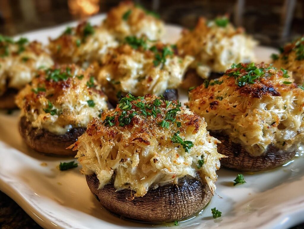 Creamy Garlic Crab Stuffed