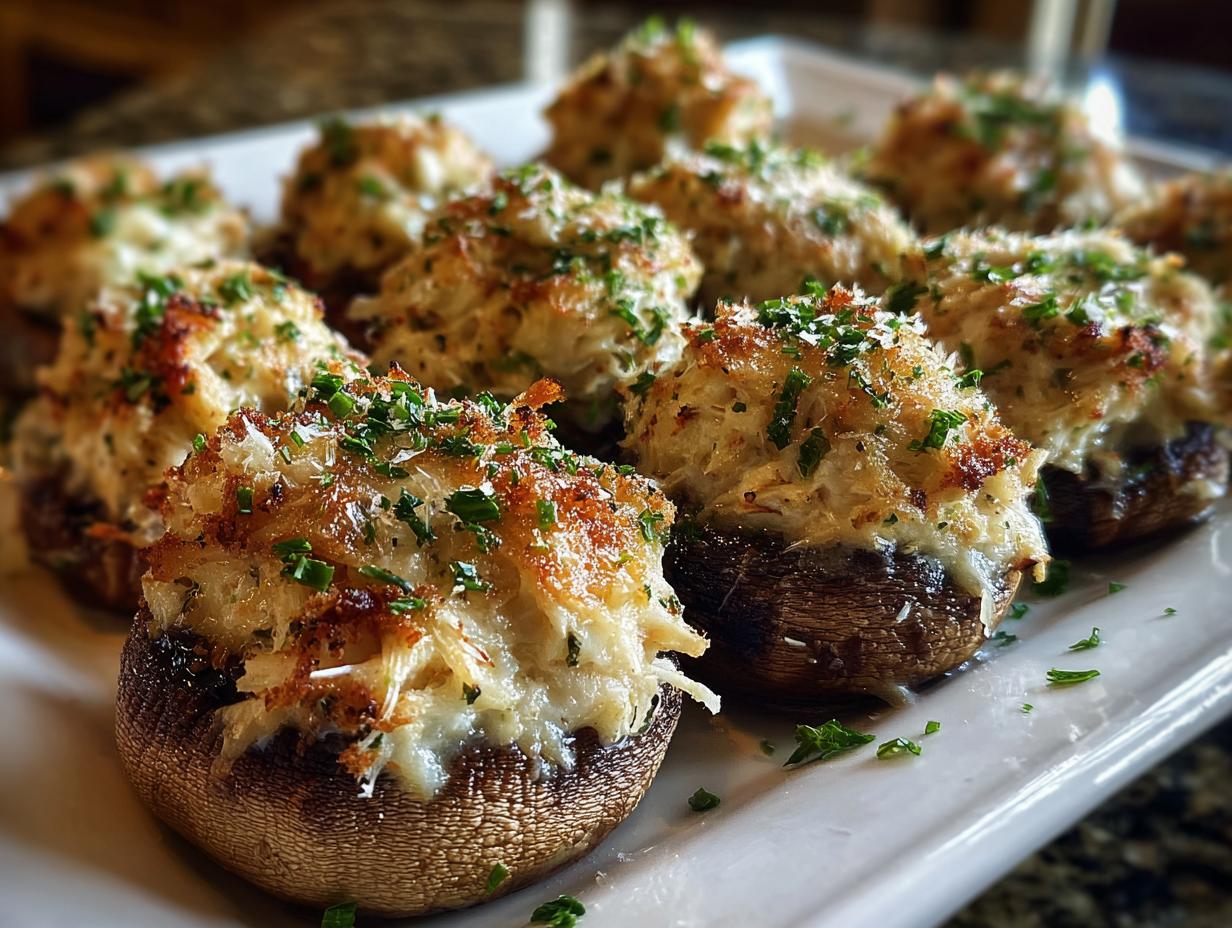 Creamy Garlic Crab Stuffed Mushrooms: 10 Amazing Bites - Creamy Garlic Crab Stuffed - additional detail