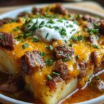 Crockpot Loaded Steak Potato