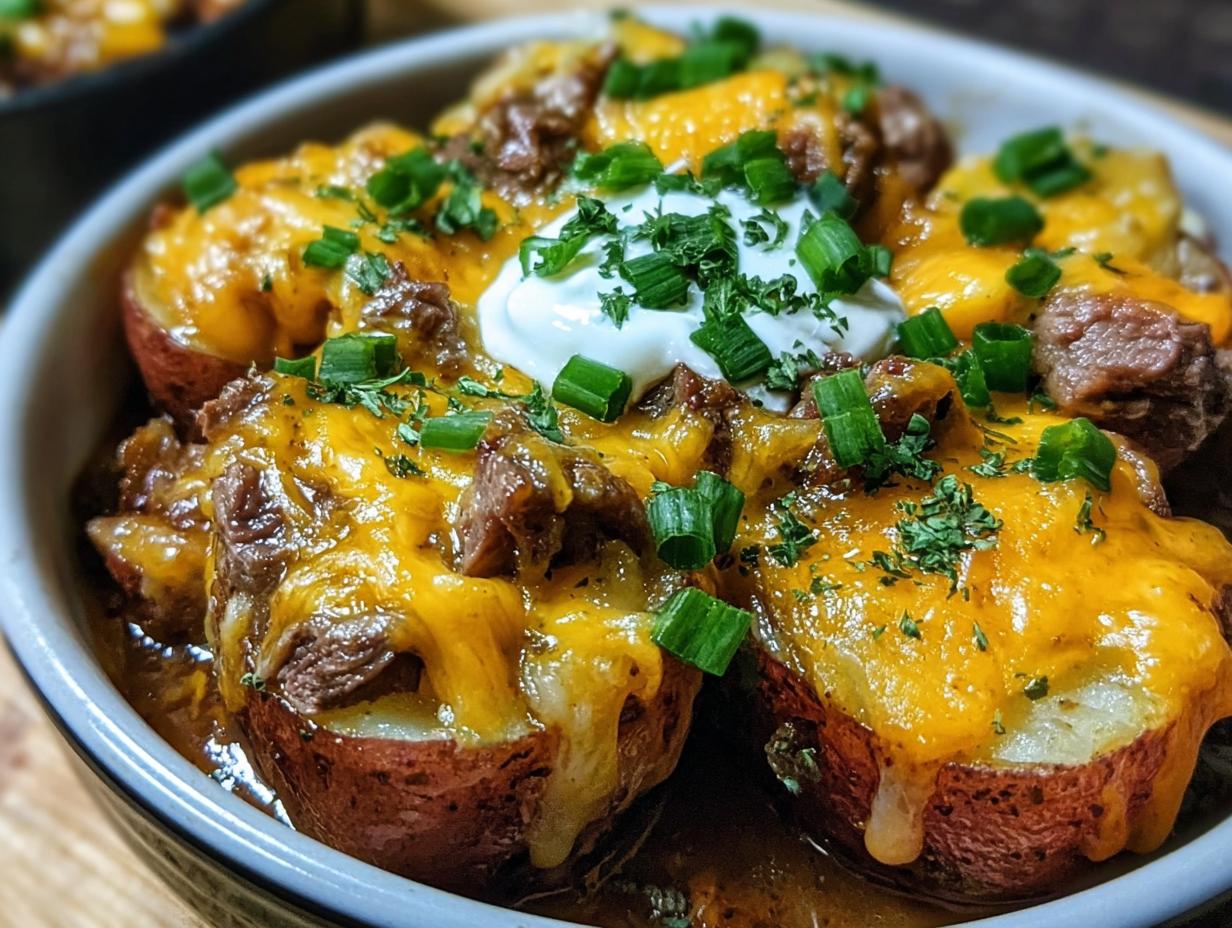 Crockpot Loaded Steak Potato: Rich 1-Dish Dinner - Crockpot Loaded Steak Potato - additional detail
