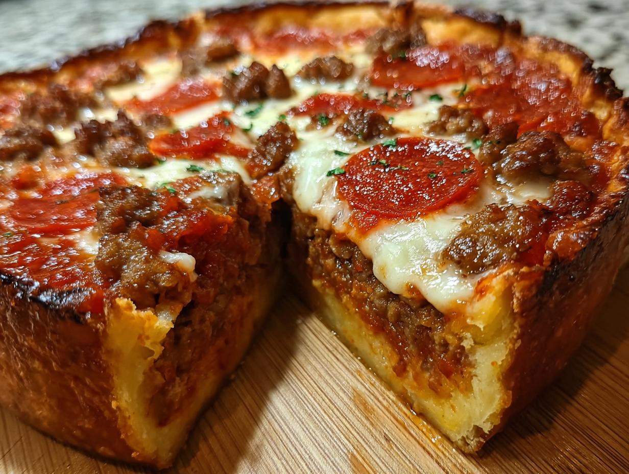 Deep Hamburger Sausage Pepperoni
