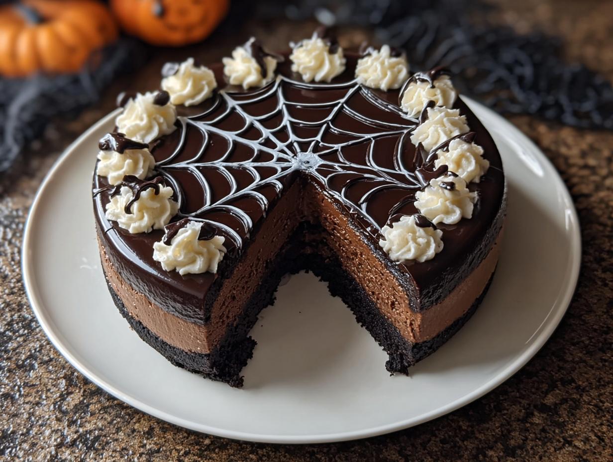 Double Chocolate Halloween Cheesecake