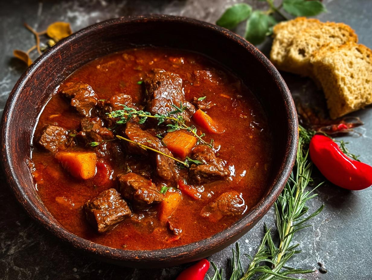 Authentic Hungarian Goulash: 2-Hour Comfort - Hungarian Goulash Beef Stew - additional detail