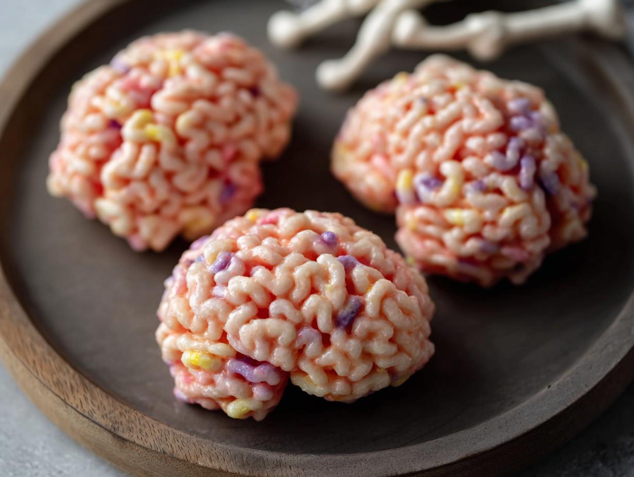 Scary 1 Marshmallow Rice Bubbles Halloween Brains - Marshmallow Rice Bubbles Halloween - additional detail