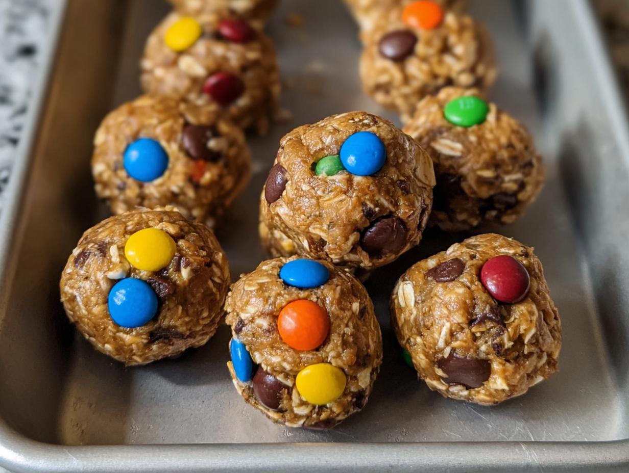 Monster Cookie Protein Balls: Amazing 1-Bowl Snack - Monster Cookie Protein Balls - additional detail