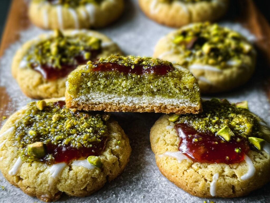 Pistachio Cardamom Jam Thumbprint