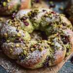 Pistachio Cranberry Wreath Cookies