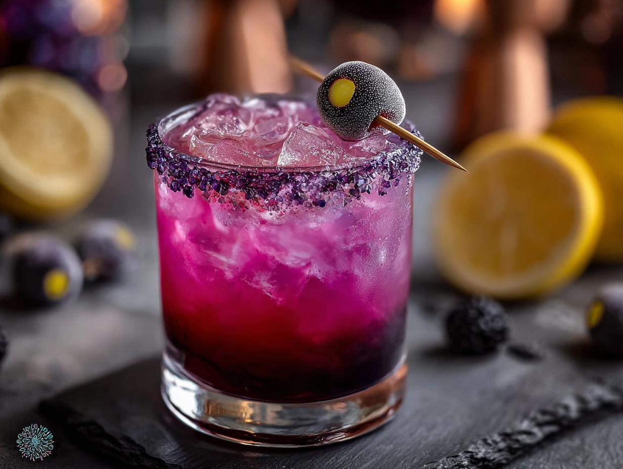 Purple People Eater Halloween: 1 Ghoulishly Good Cocktai - Purple People Eater Halloween - additional detail