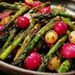 Roasted Asparagus Radishes Mustard