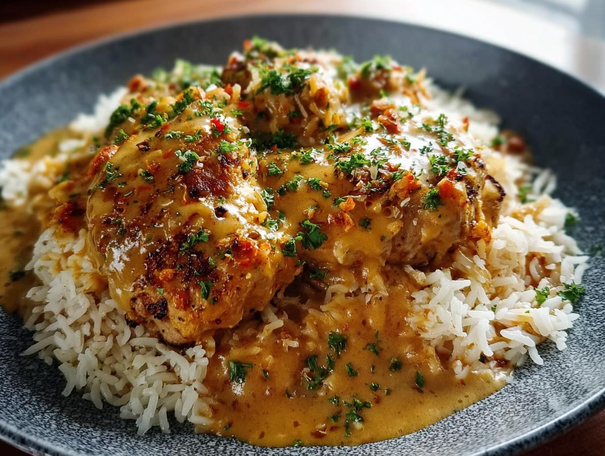 Smothered Chicken Rice