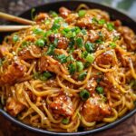 Sticky Garlic Chicken Noodles