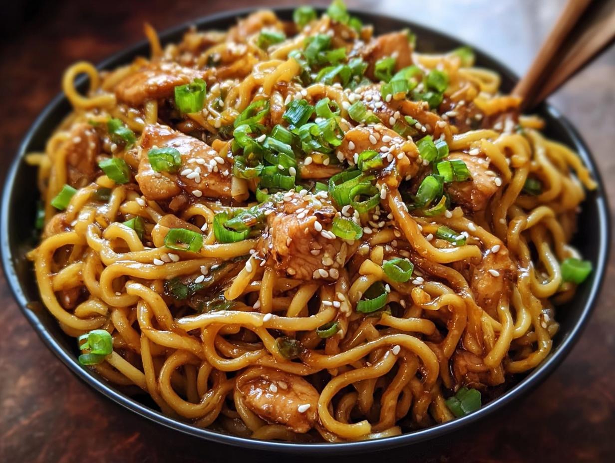 Sticky Garlic Chicken Noodles: Amazing 30-Min Meal - Sticky Garlic Chicken Noodles - additional detail