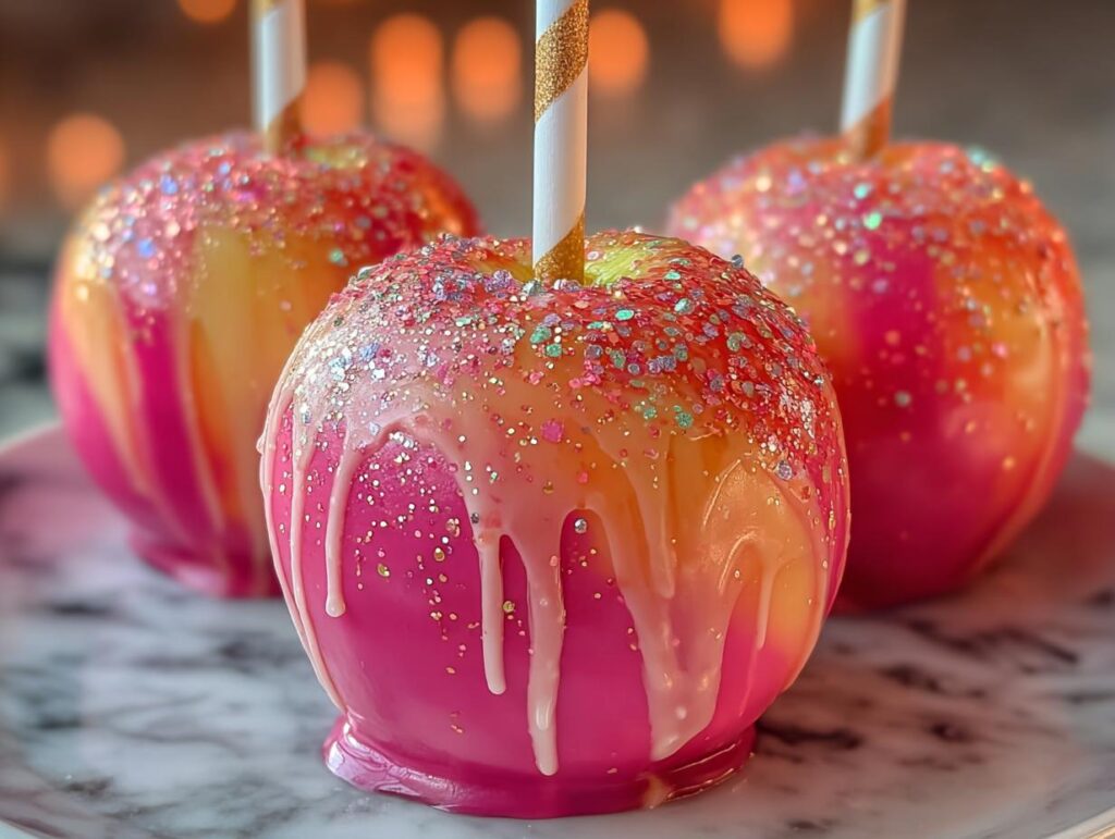 Sunset Glow Candy Apples