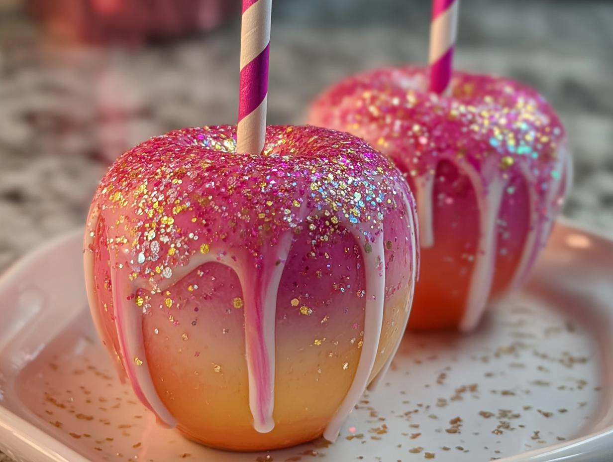 Sunset Glow Candy Apples: Dazzling 6-Item Treat - Sunset Glow Candy Apples - additional detail