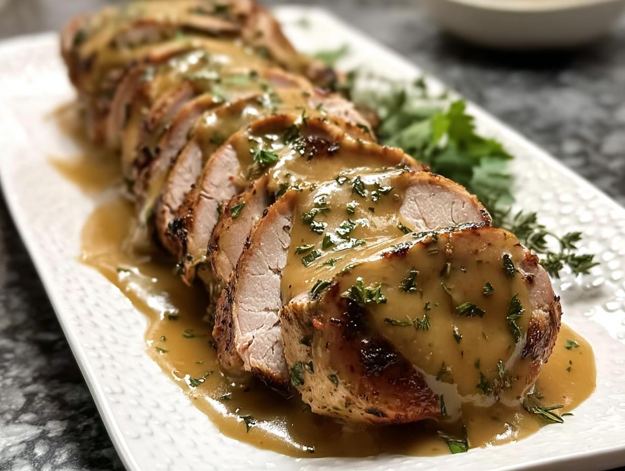 Tender Pork Tenderloin Gravy - Tender Pork Tenderloin Gravy - additional detail