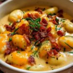 Bacon Cheddar Gnocchi Soup