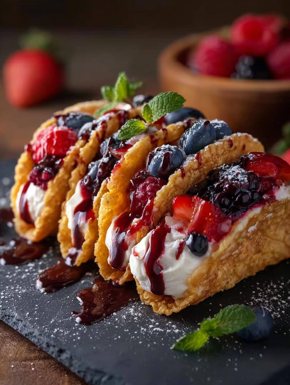 Berrylicious Cheesecake Tacos