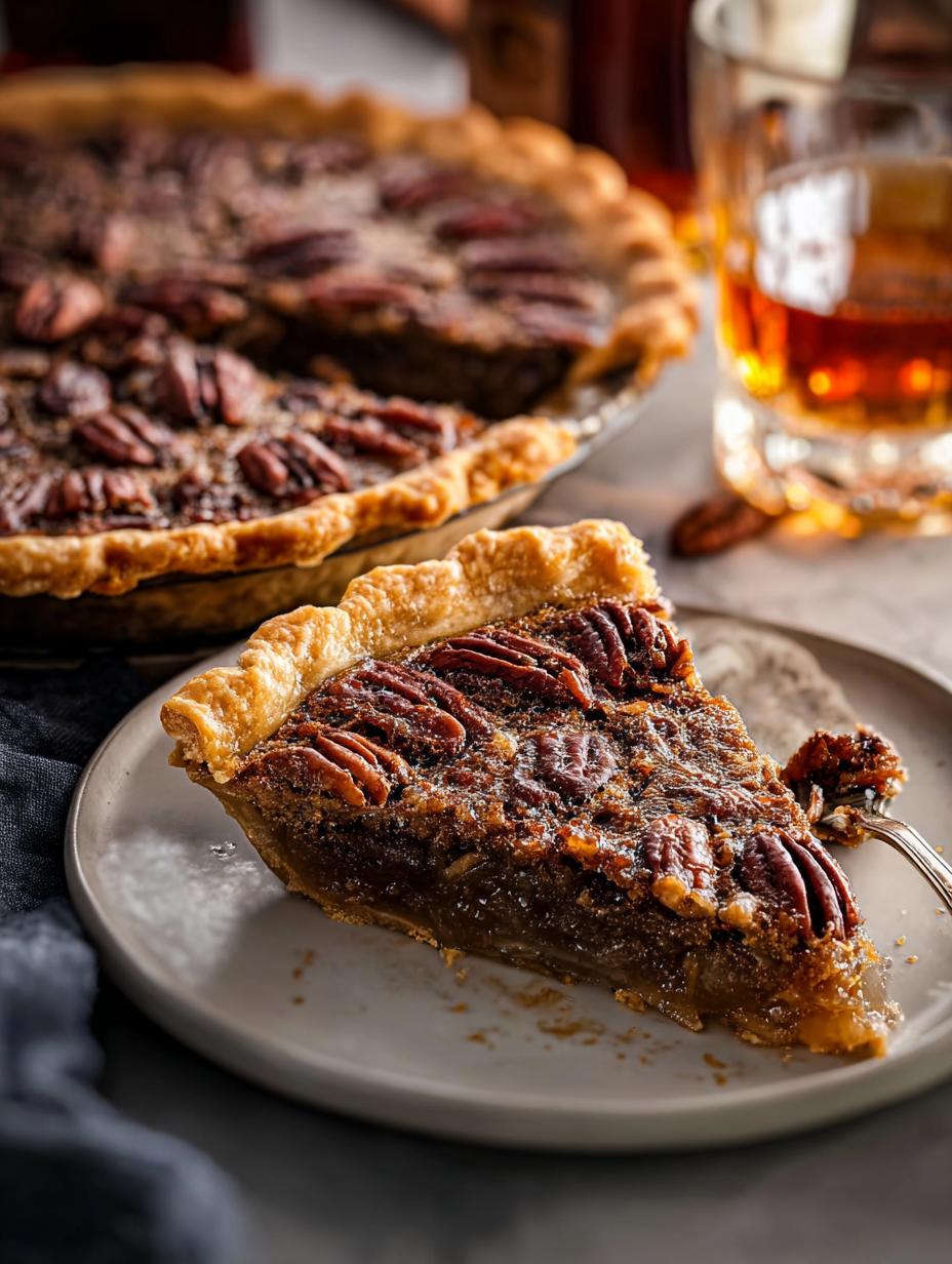 Bourbon Pecan Pie: Delicious Holiday Dessert - Bourbon Pecan Pie - additional detail