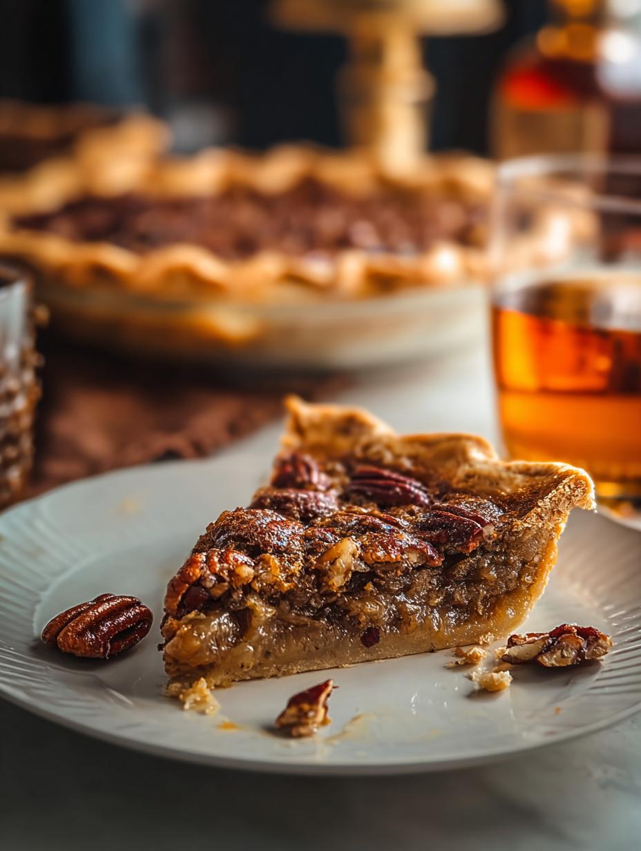 Bourbon Pecan Pie: Delicious Holiday Dessert - Bourbon Pecan Pie - additional detail