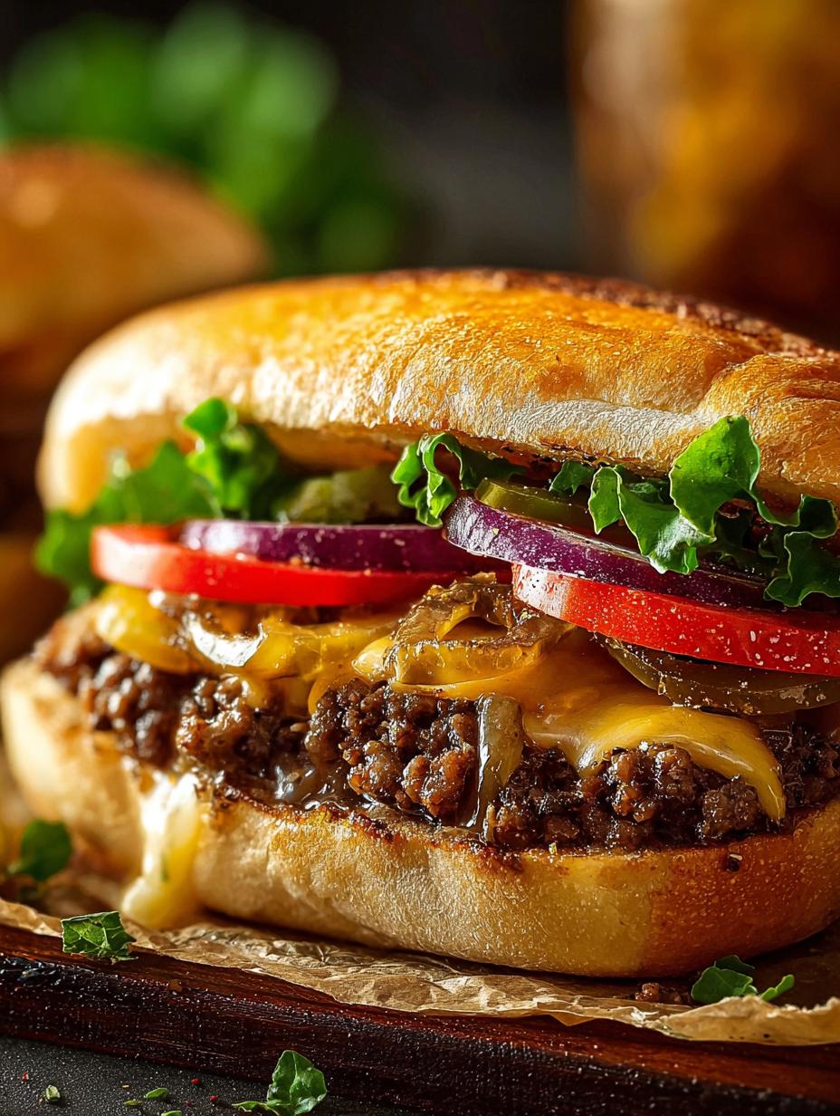Cheeseburger Sub: 30-Minute Comfort Meal - Cheeseburger Sub - additional detail