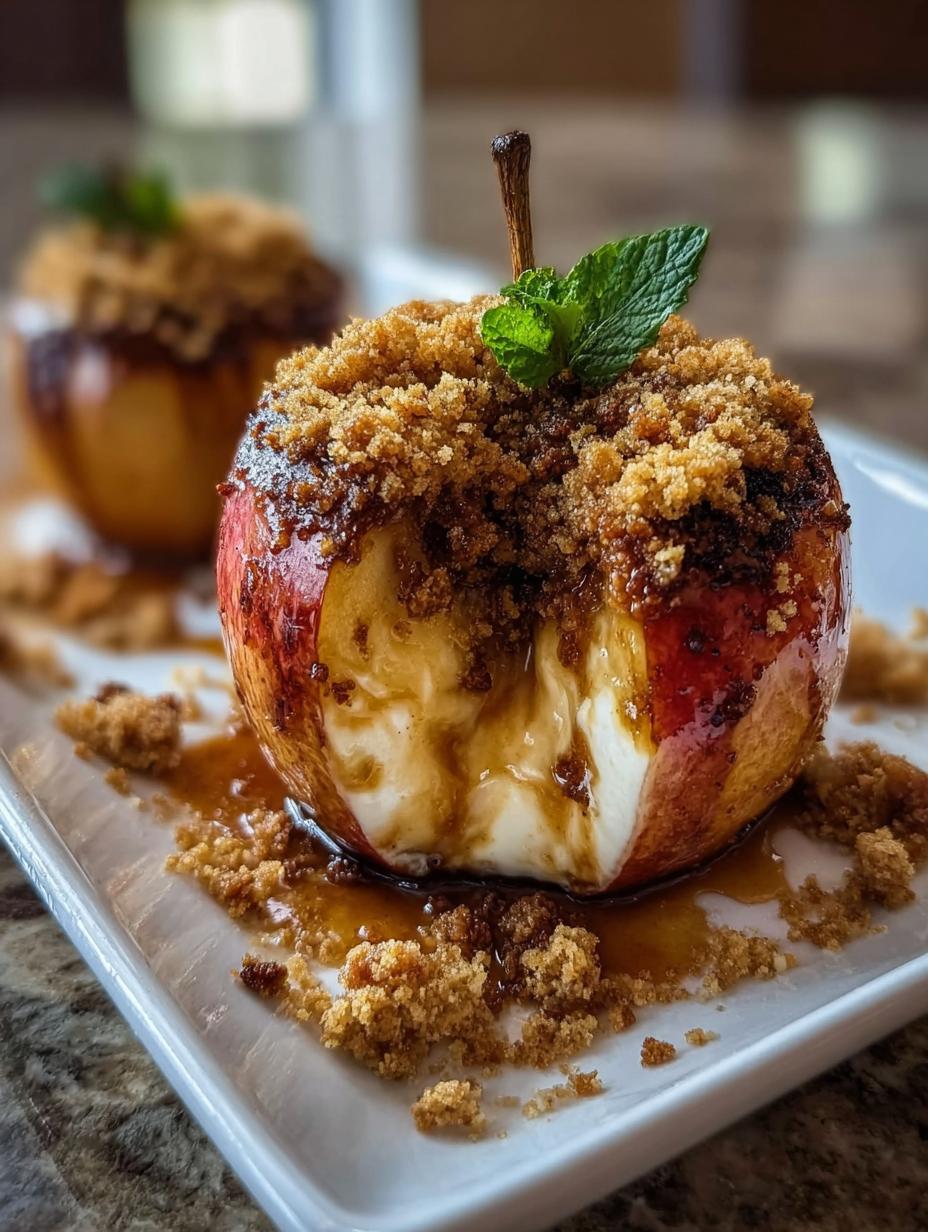 Cheesecake Stuffed Baked Apples