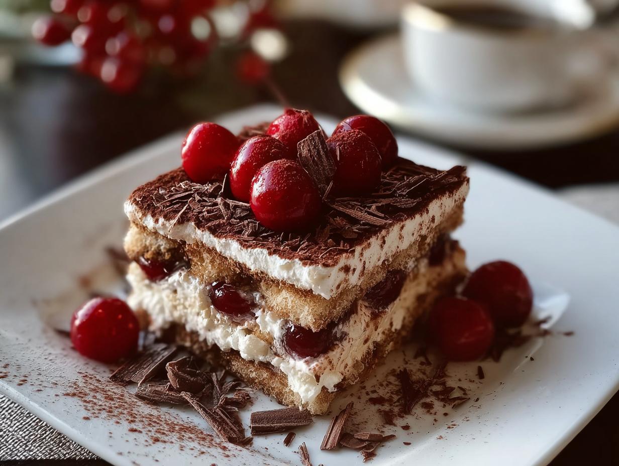 Fabulous Cherry Amaretto Tiramisu: 1 Divine Recipe - Cherry Amaretto Tiramisu - main visual representation