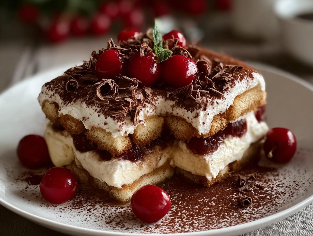 Fabulous Cherry Amaretto Tiramisu: 1 Divine Recipe - Cherry Amaretto Tiramisu - additional detail
