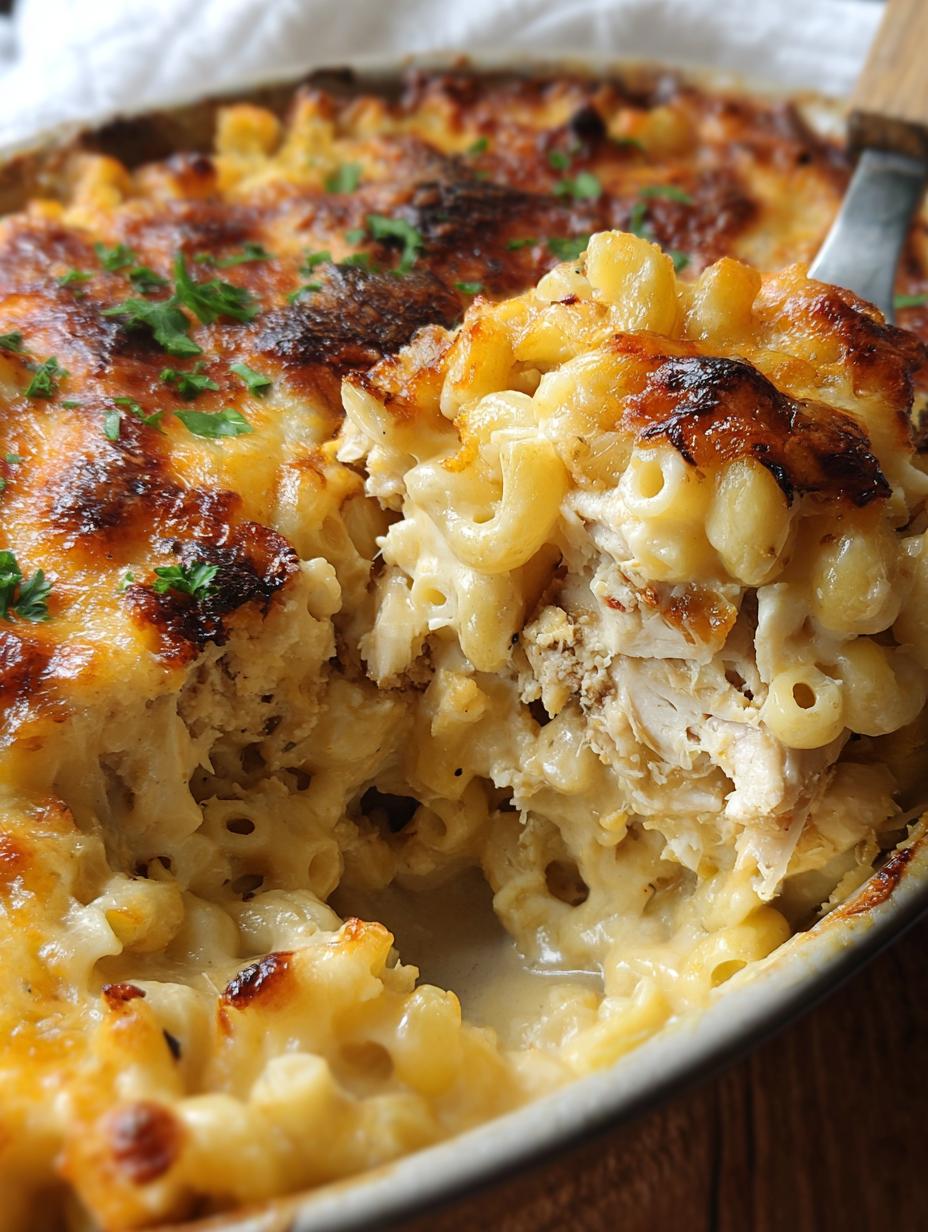 Chicken Cheesy Macaroni: 15-Min Prep Heaven - Chicken Cheesy Macaroni Casserole - additional detail