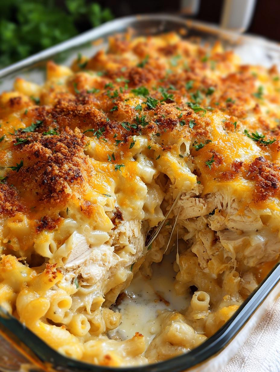 Chicken Cheesy Macaroni: 15-Min Prep Heaven - Chicken Cheesy Macaroni Casserole - additional detail