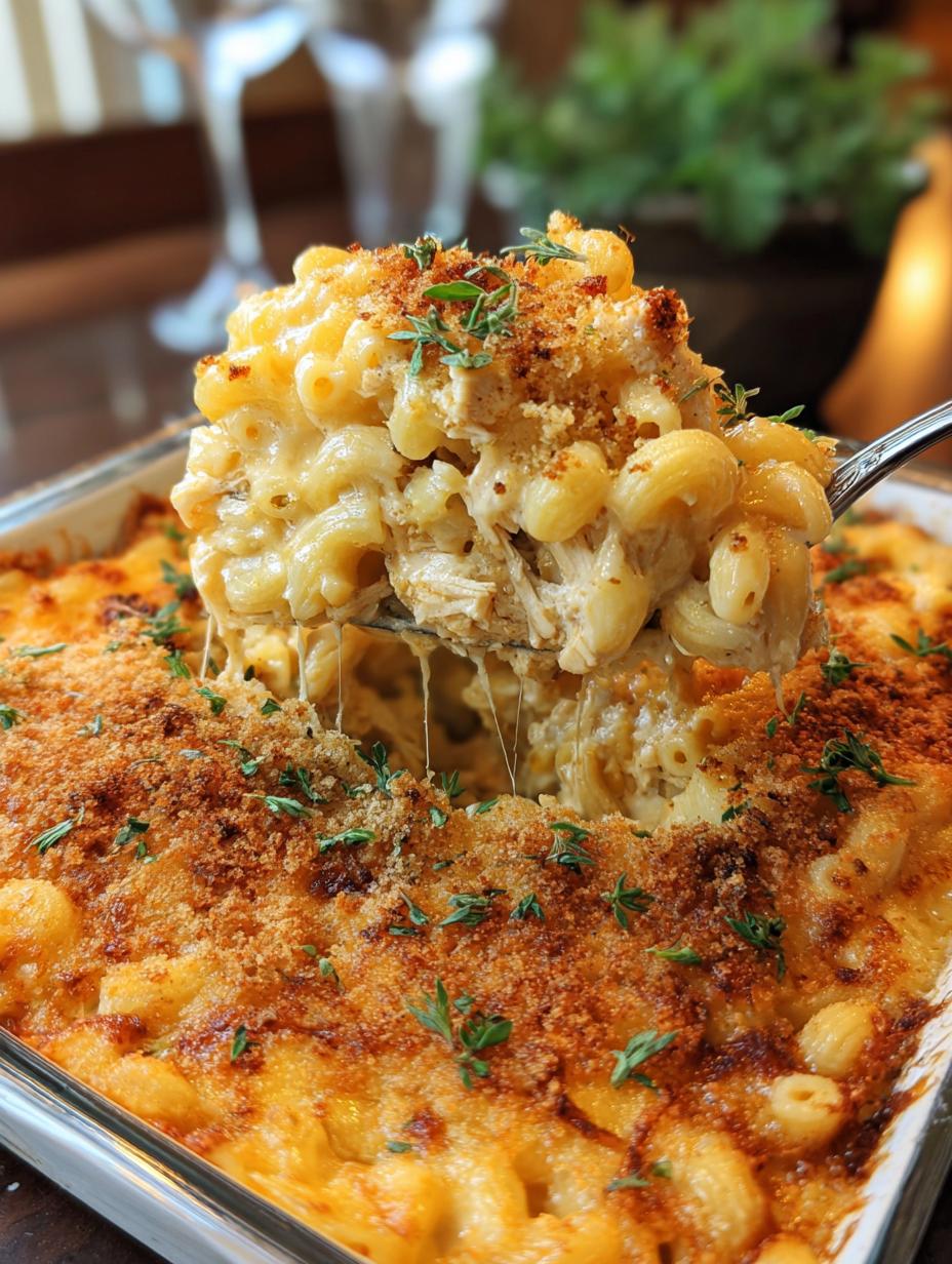 Chicken Cheesy Macaroni Casserole