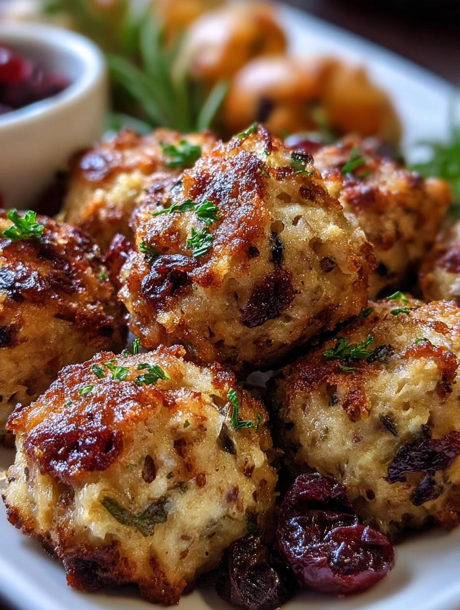 Cranberry Turkey Stuffing Balls: Magical Leftover Bites - Cranberry Turkey Stuffing Balls - main visual representation