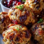 Cranberry Turkey Stuffing Balls