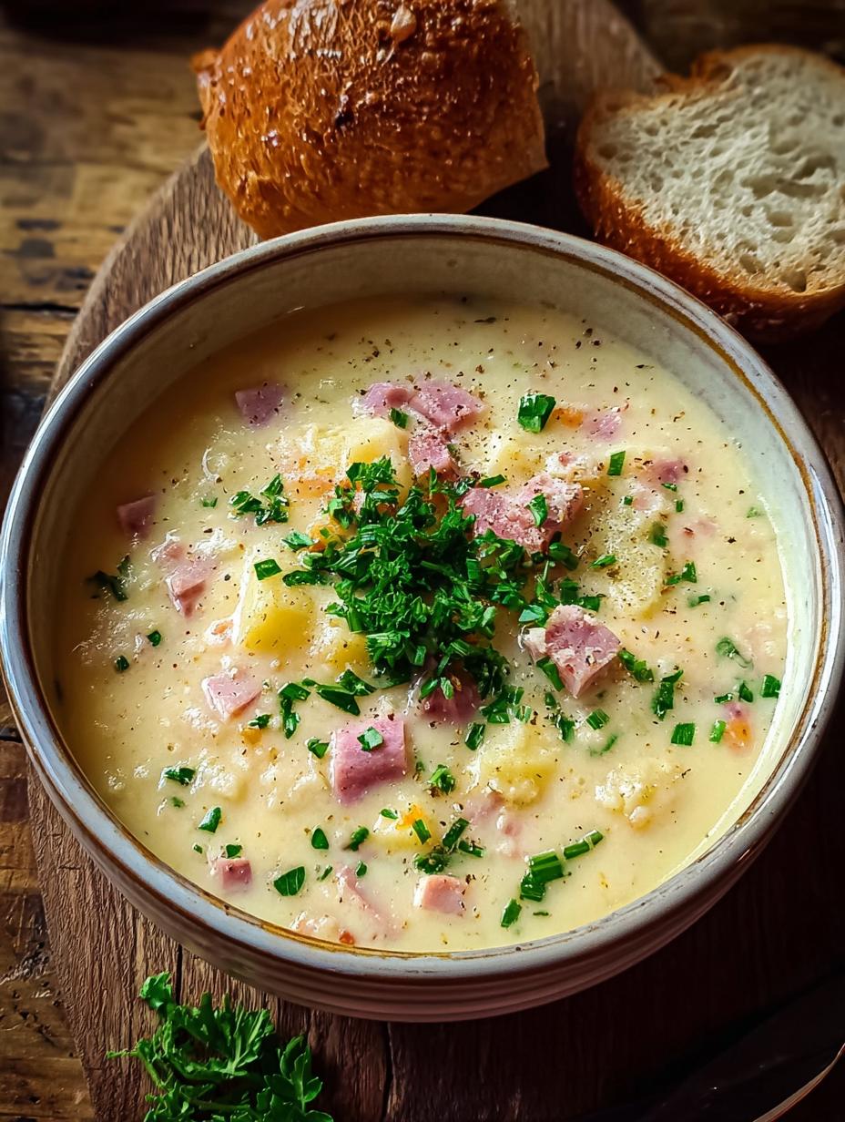Creamy Cheesy Ham Chowder: 1 Amazing Comfort Bowl - Creamy Cheesy Ham Chowder - main visual representation