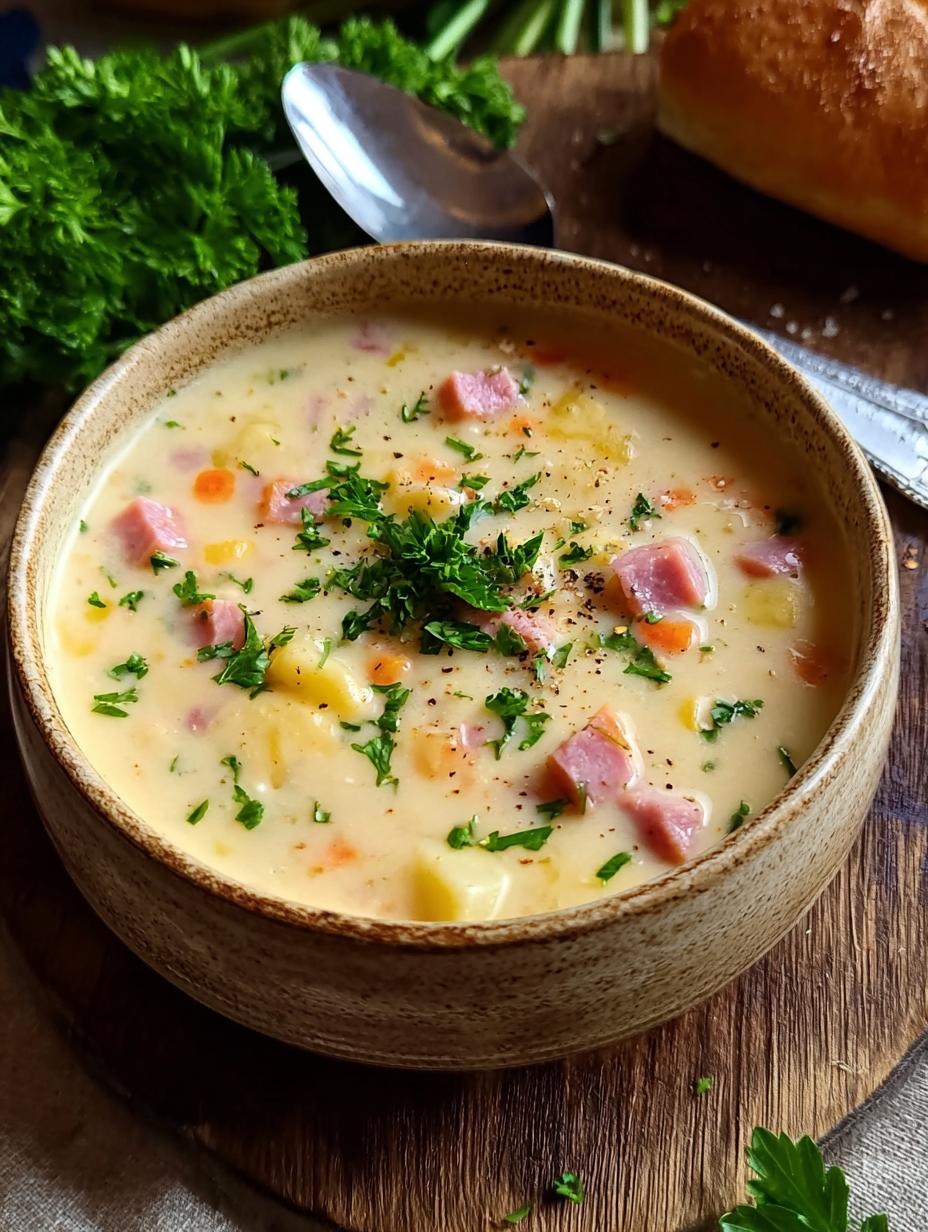 Creamy Cheesy Ham Chowder: 1 Amazing Comfort Bowl - Creamy Cheesy Ham Chowder - additional detail