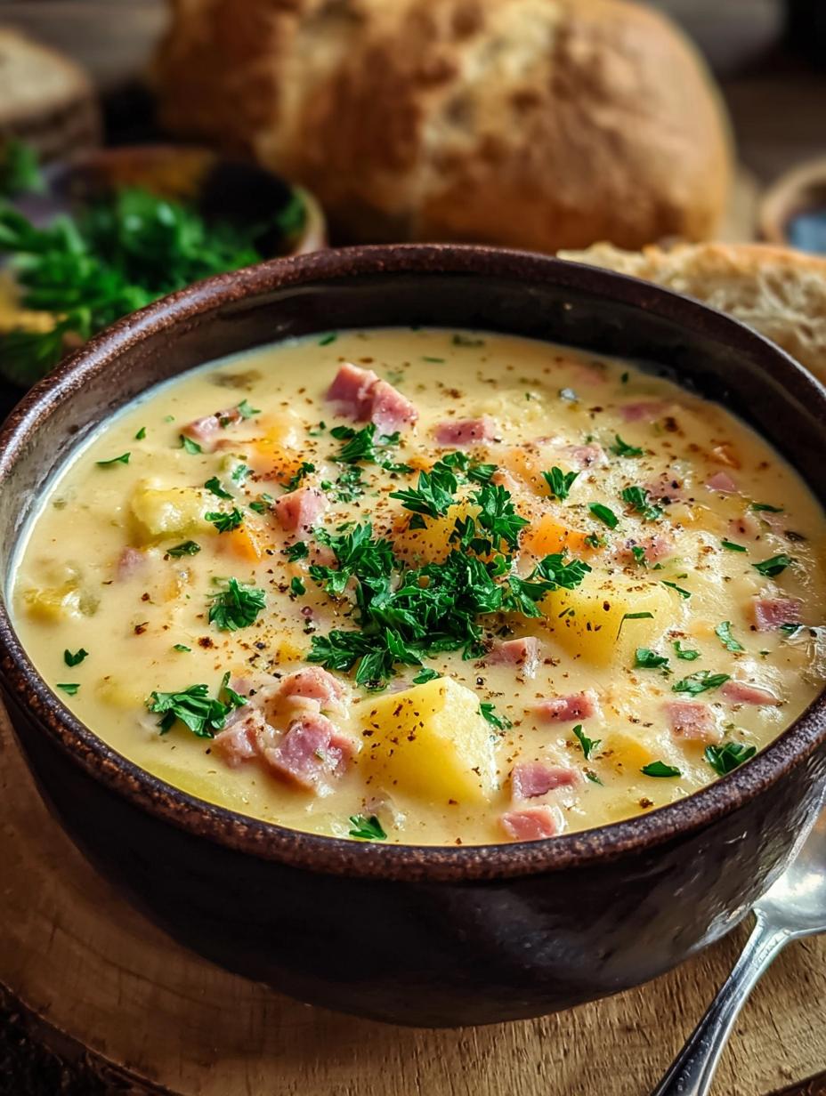 Creamy Cheesy Ham Chowder