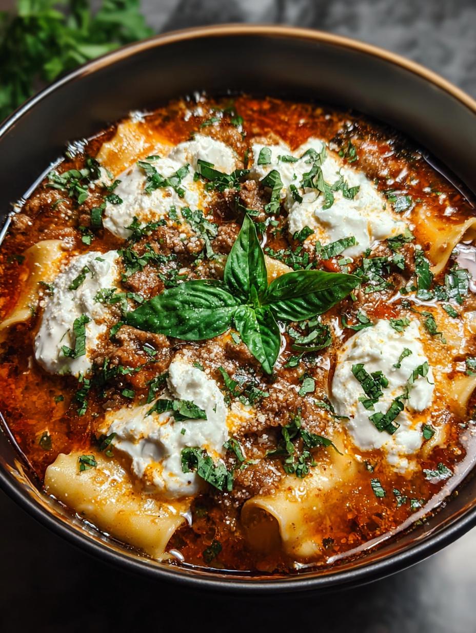 Crockpot Lasagna Soup One