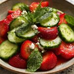 Cucumber Strawberry Salad Refreshing