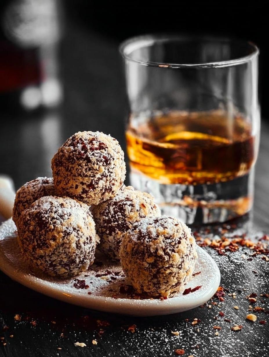 Fireball Whiskey Balls: 1 Easy Festive Treat 6 Fireball Whiskey Balls: 1 Easy Festive Treat - Fireball Whiskey Balls Bake - additional detail