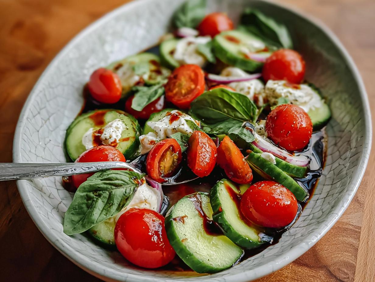 Fresh Cucumber Caprese Salad: 1 Amazing Twist - Fresh Cucumber Caprese Salad - main visual representation