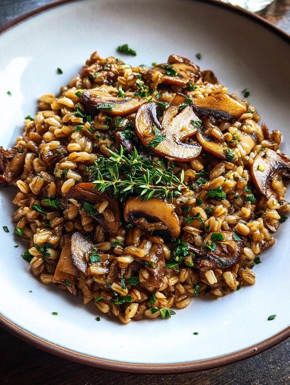 Friendsgiving Mushroom Herb Farro